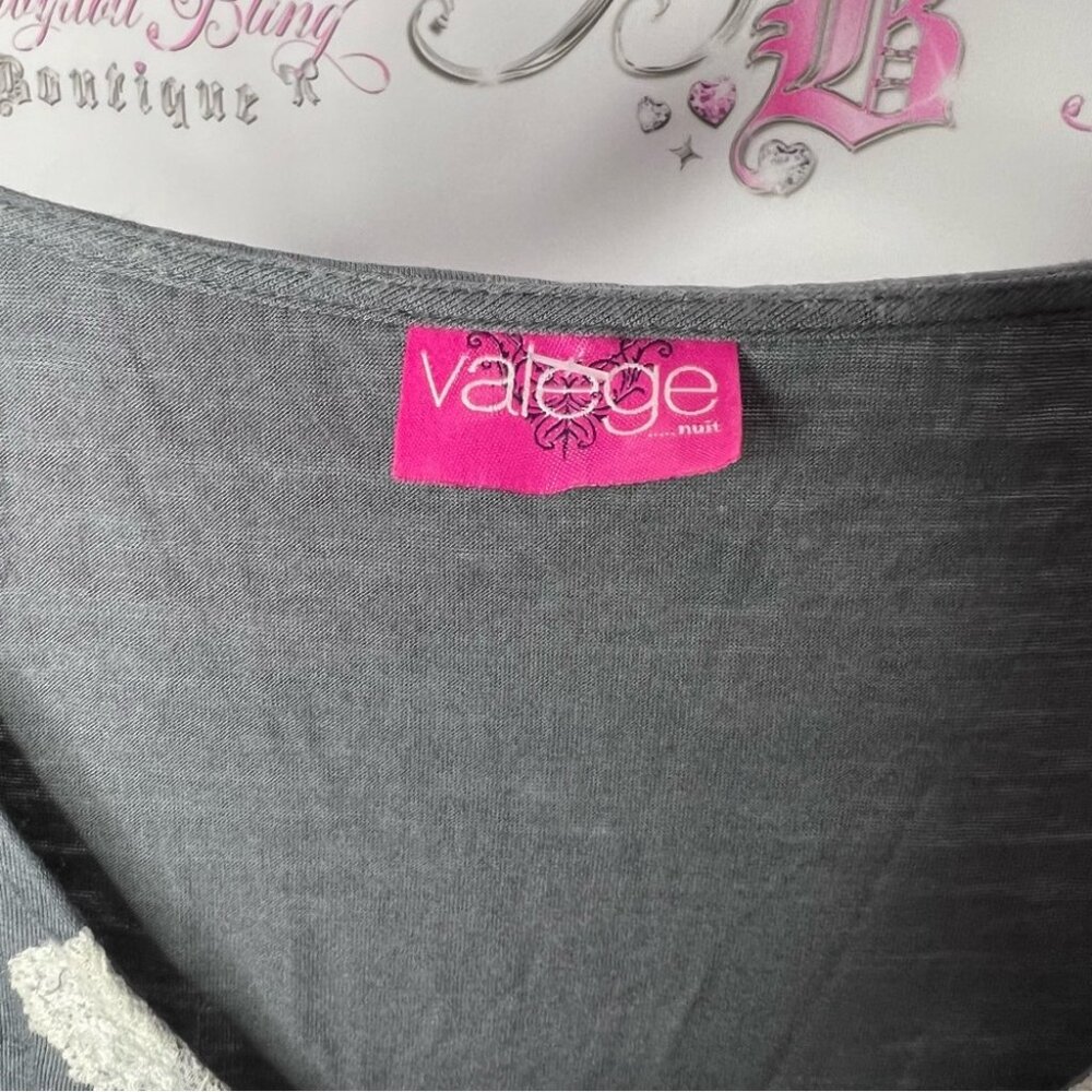 Valege dress grey white ruffle detail bow tie up lace ruffle frills cute y2k - Picture 6 of 9